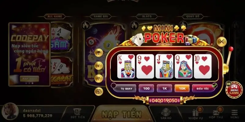 Mini poker 789Bet - Mẹo chơi giúp kiếm nguồn lợi nhuận khổng lồ