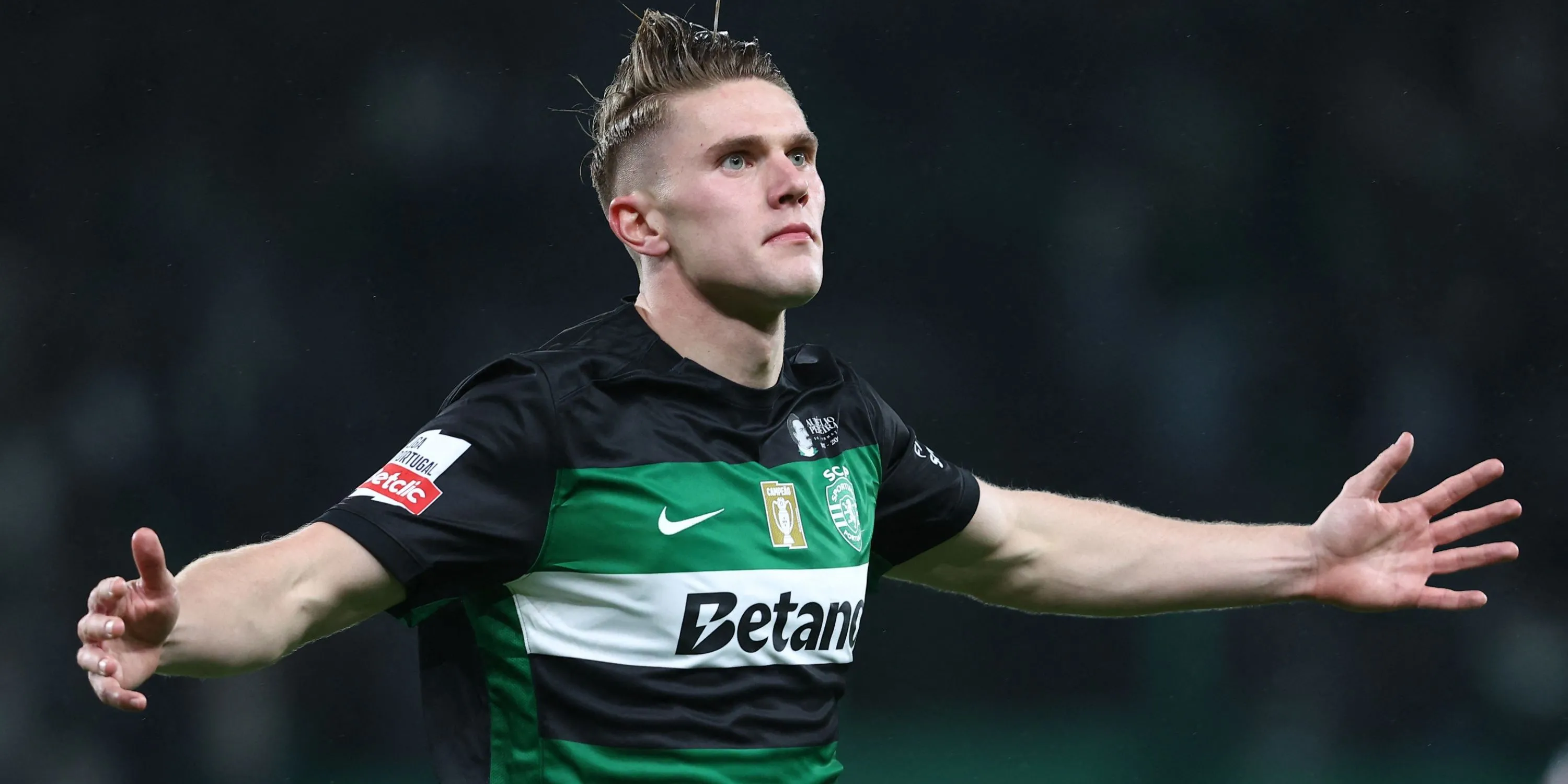Viktor Gyokeres trong màu áo Sporting CP, mục tiêu chuyển nhượng của Arsenal