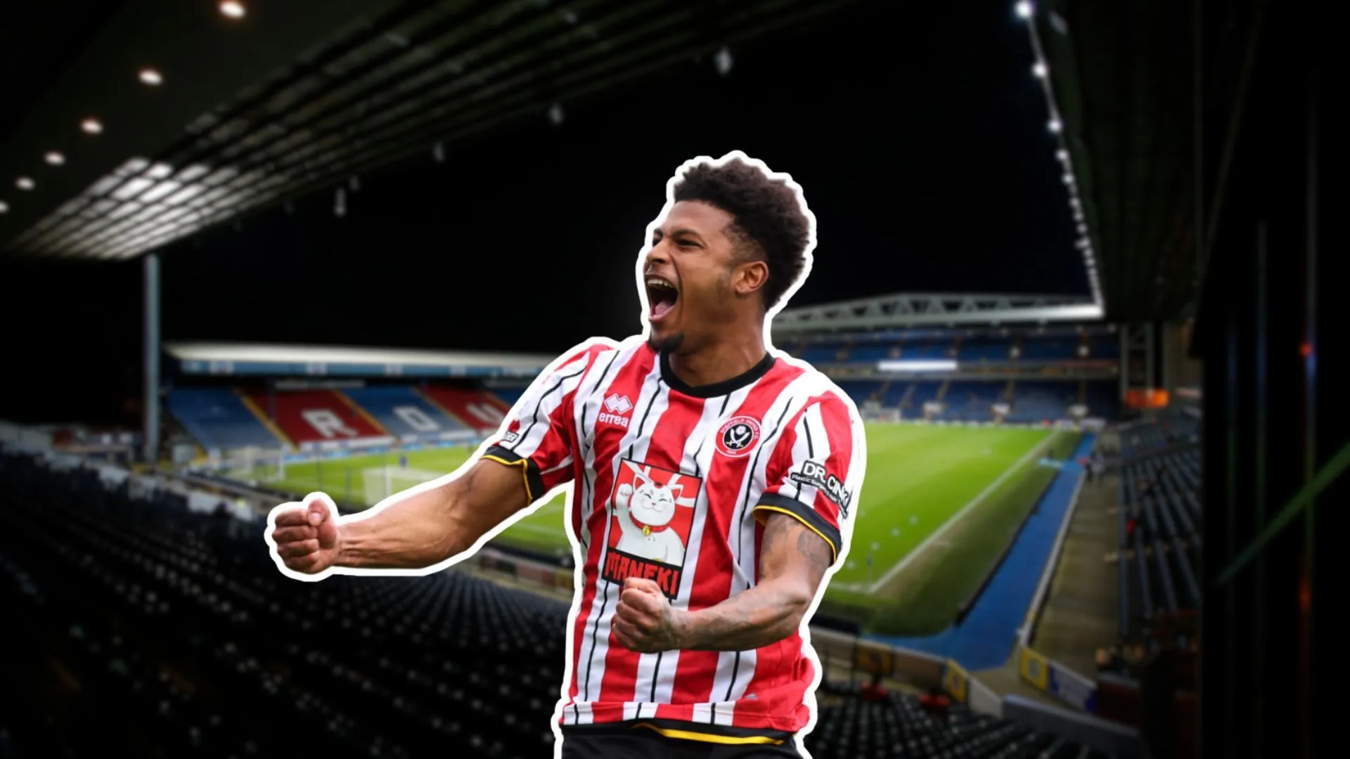 Rhian Brewster thi đấu trong màu áo Sheffield United tại Ewood Park
