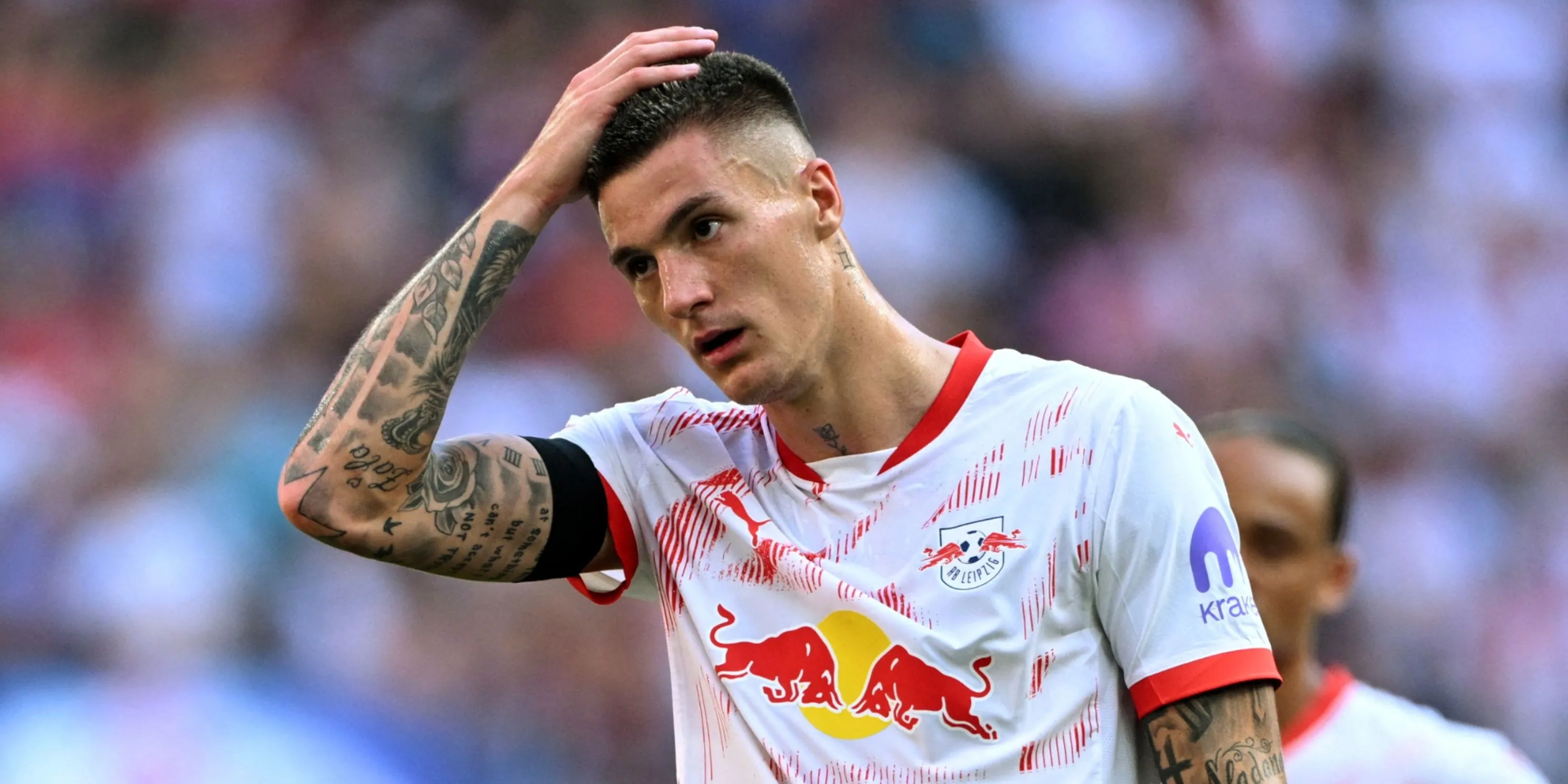 Tiền đạo Benjamin Sesko của RB Leipzig, mục tiêu số 1 của Arsenal