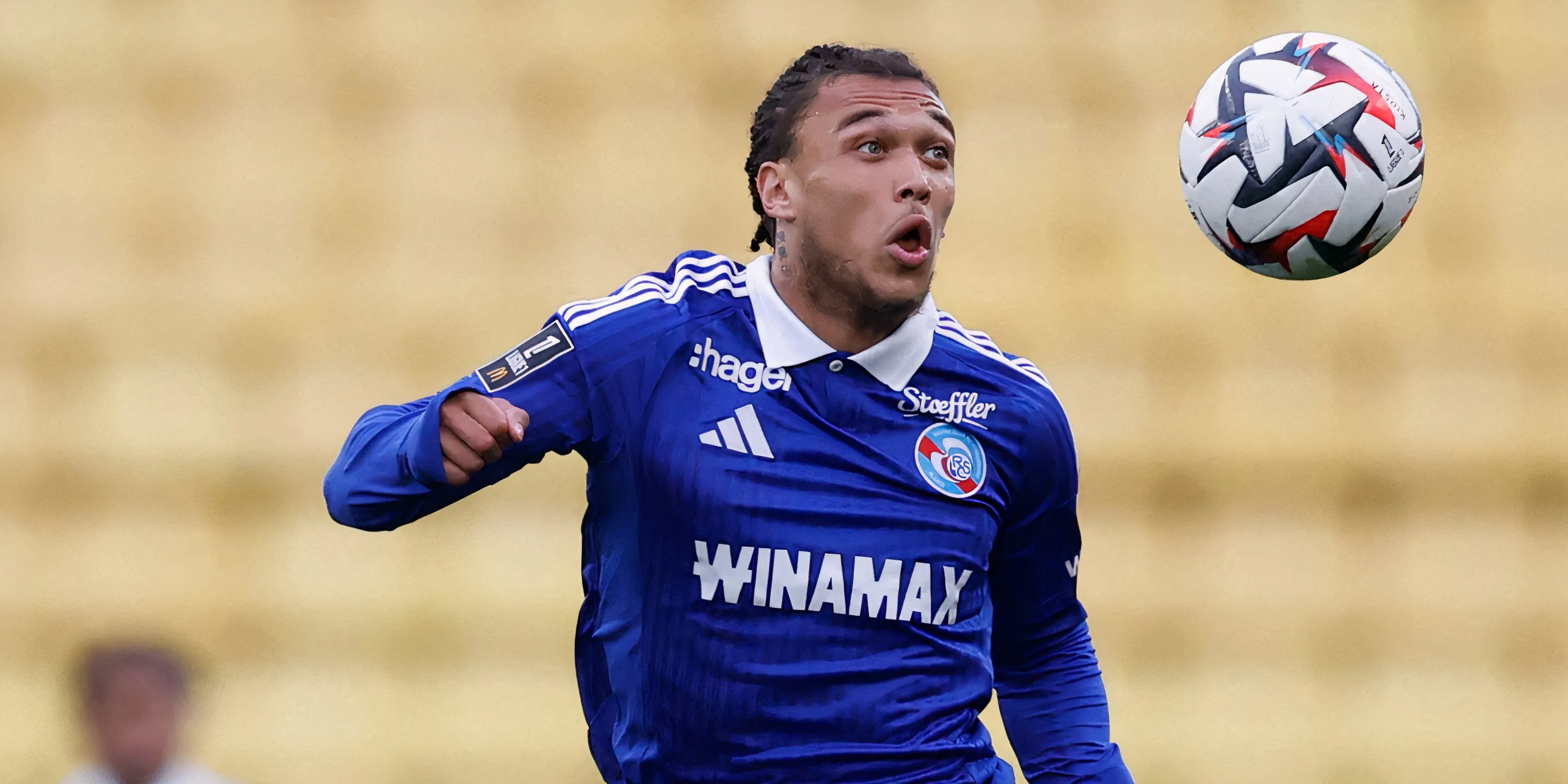 Diego Moreira trong màu áo Strasbourg - hậu vệ trái đã lột xác