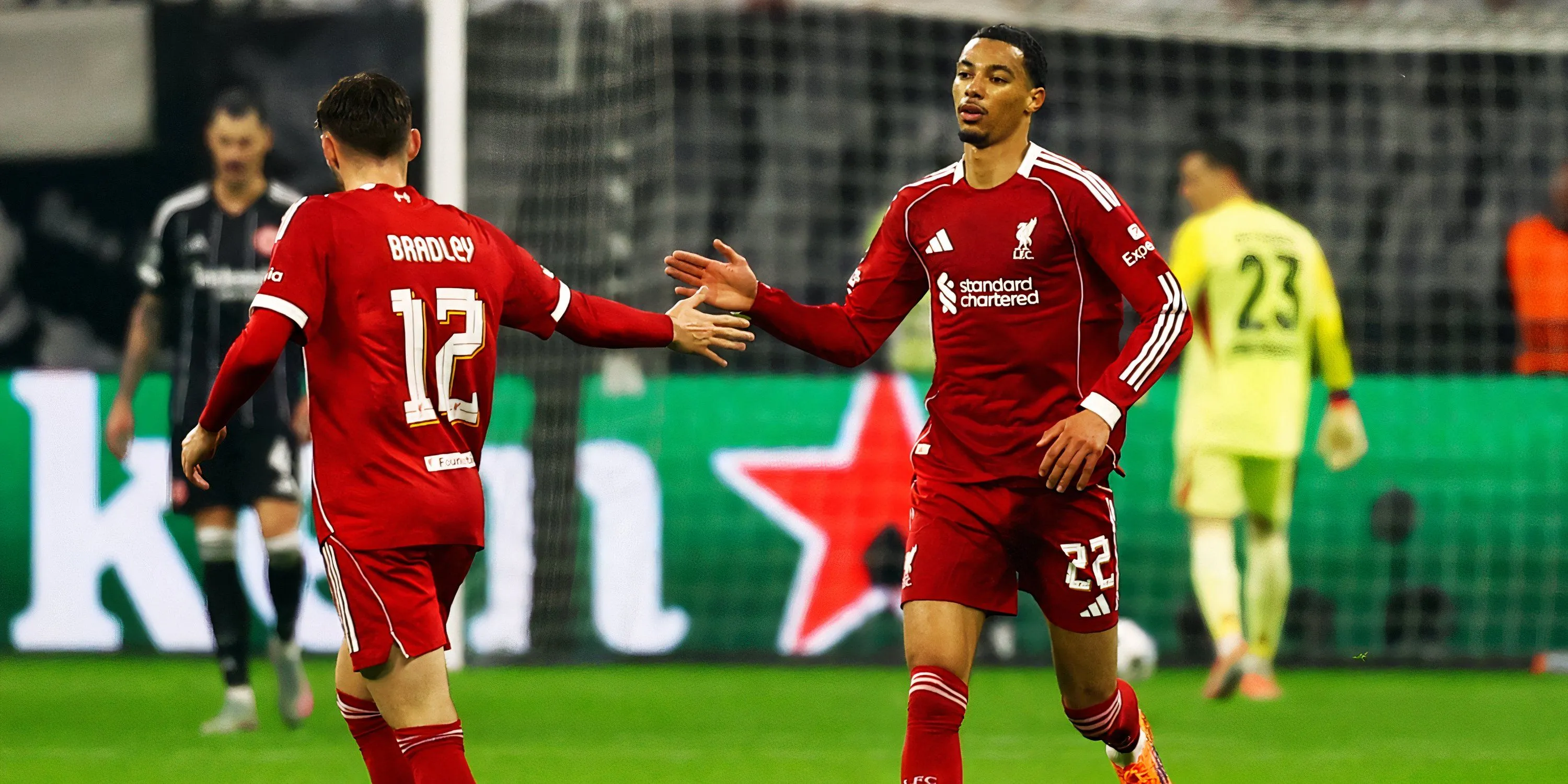 Hugo Ekitike trong màu áo Liverpool, ứng viên đá chính cho vị trí trung phong trận gặp Brentford