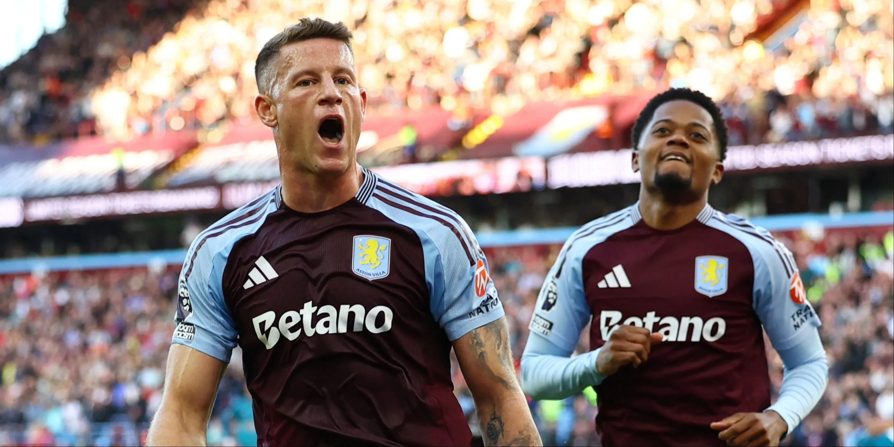 Ross Barkley trong màu áo Aston Villa tại trận đấu của Premier League